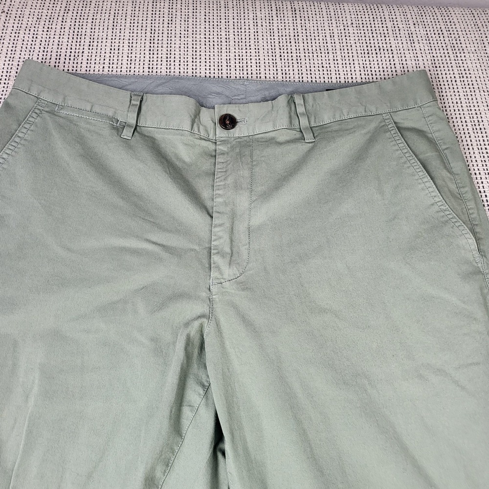 Bonobos Pants Mens 34x31 Green Chino Flat Front Straight Leg Casual Office
